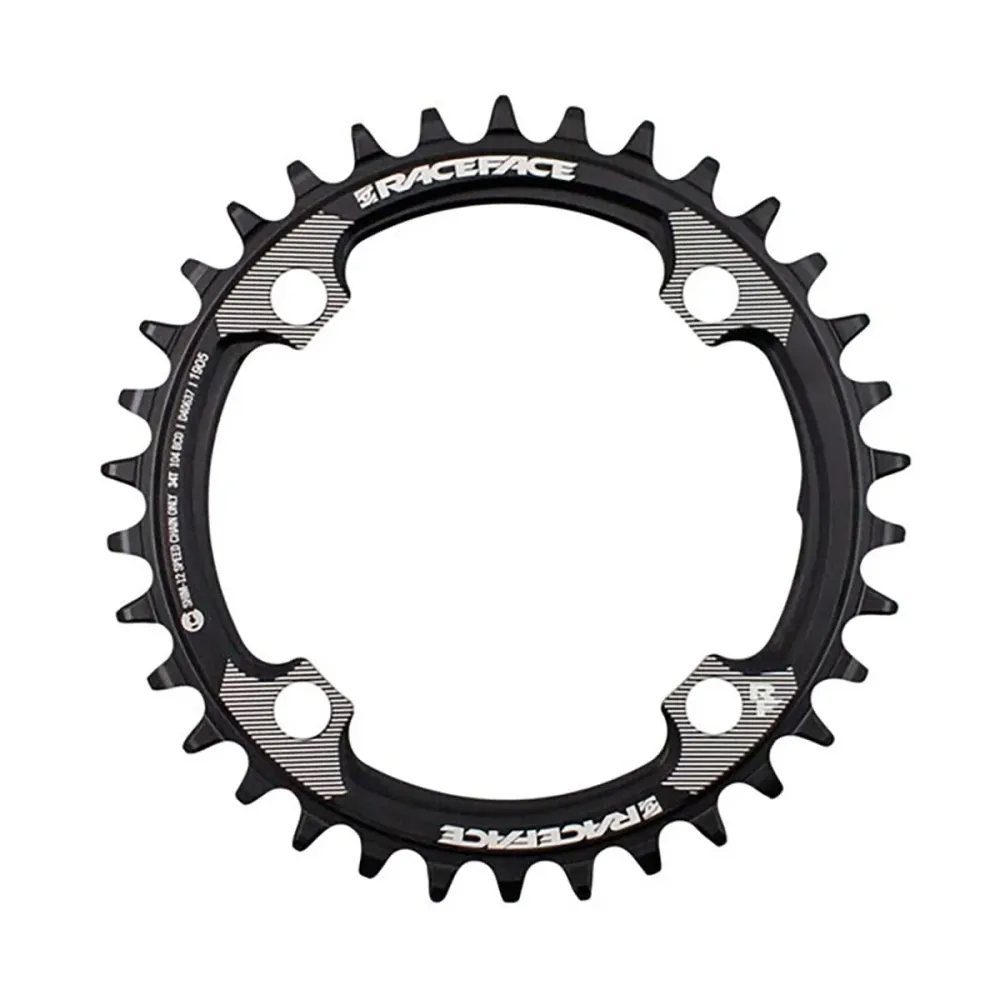 Kompatibilní řetězový kroužek RACE FACE Shimano 12V 4 otvory 104 mm Black Mono Chainring