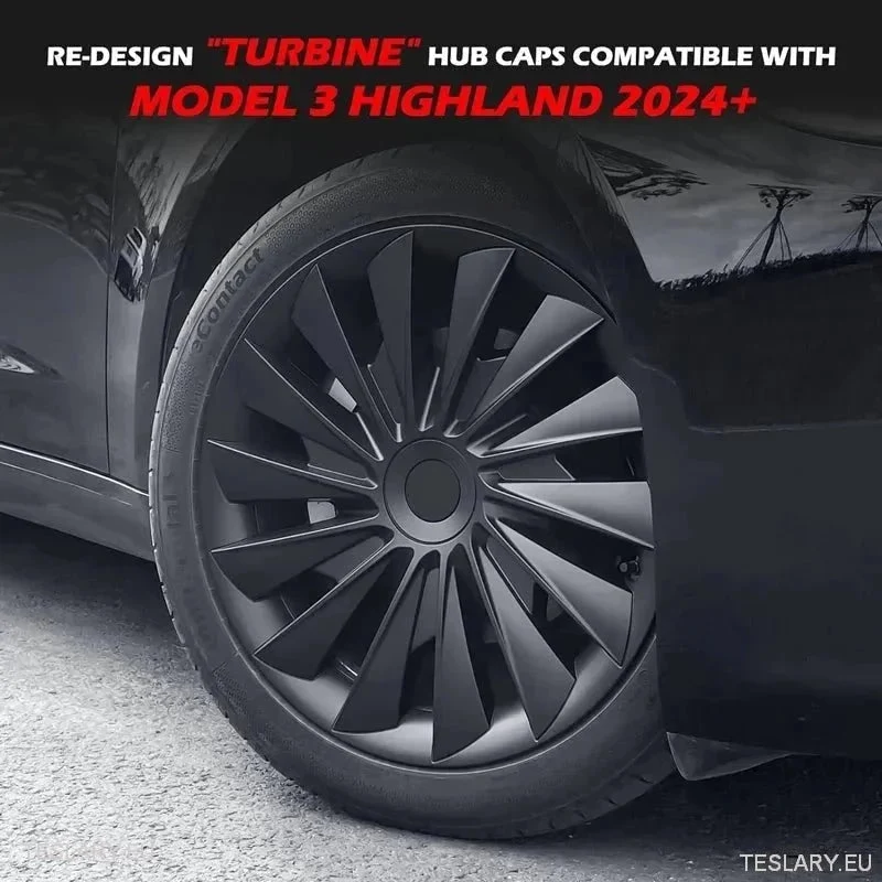 18" Kryty kol Tesla Model 3+ Highland Performance Induction Style – leskle černé