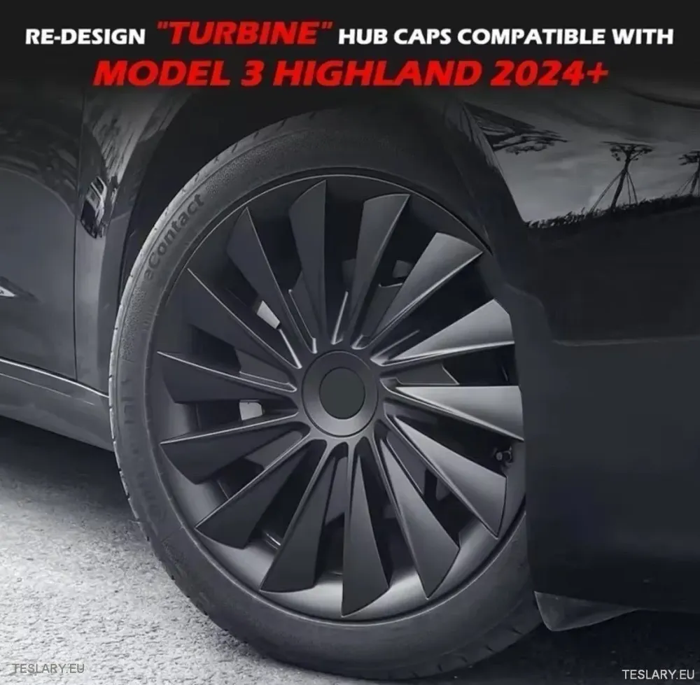 18" Kryty kol Tesla Model 3+ Highland Performance Induction Style – leskle černé