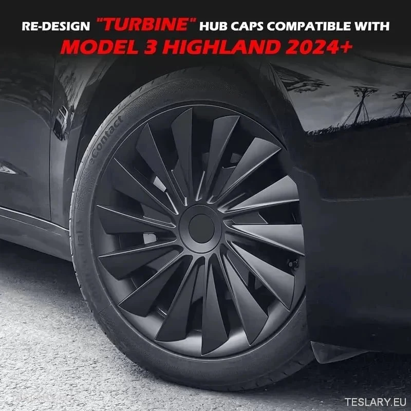 18" Kryty kol Tesla Model 3+ Highland Performance Induction Style - matně černé