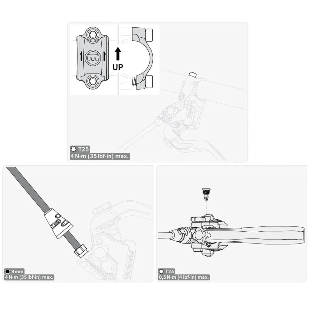 MAGURA MT4 FLATMOUNT přední nebo zadní brzda černá