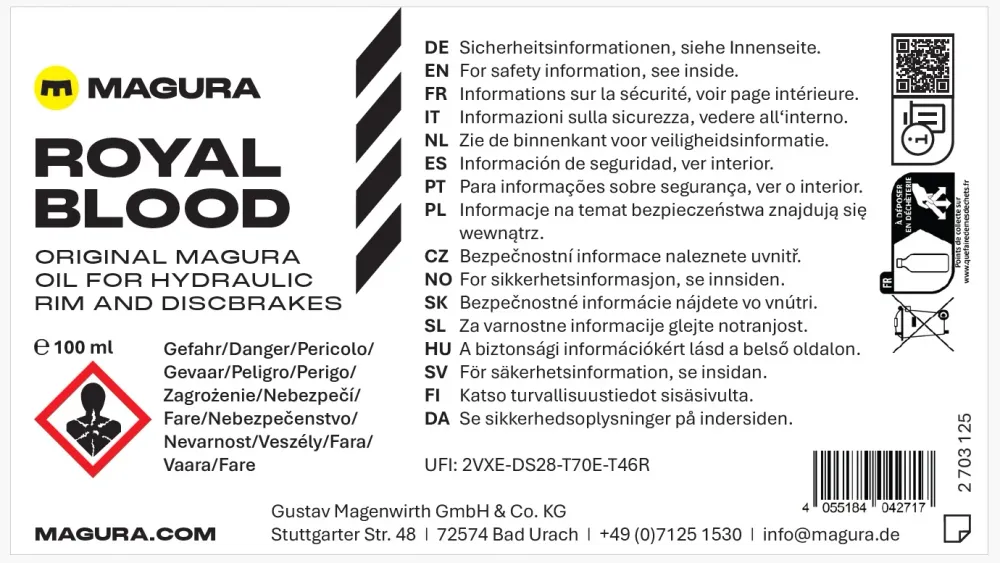 MAGURA ROYAL BLOOD Minerální brzdová kapalina (100 ml)