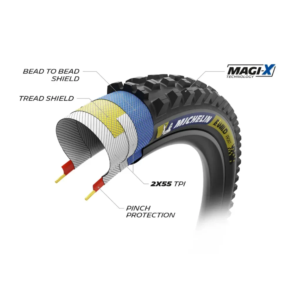 MICHELIN E-WILD FRONT Racing Line 29x2.40 Tubeless Ready Soft pneumatika