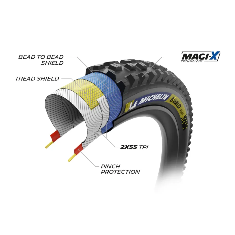 MICHELIN E-WILD REAR Racing Line 29x2.60 Tubeless Ready Soft pneumatika