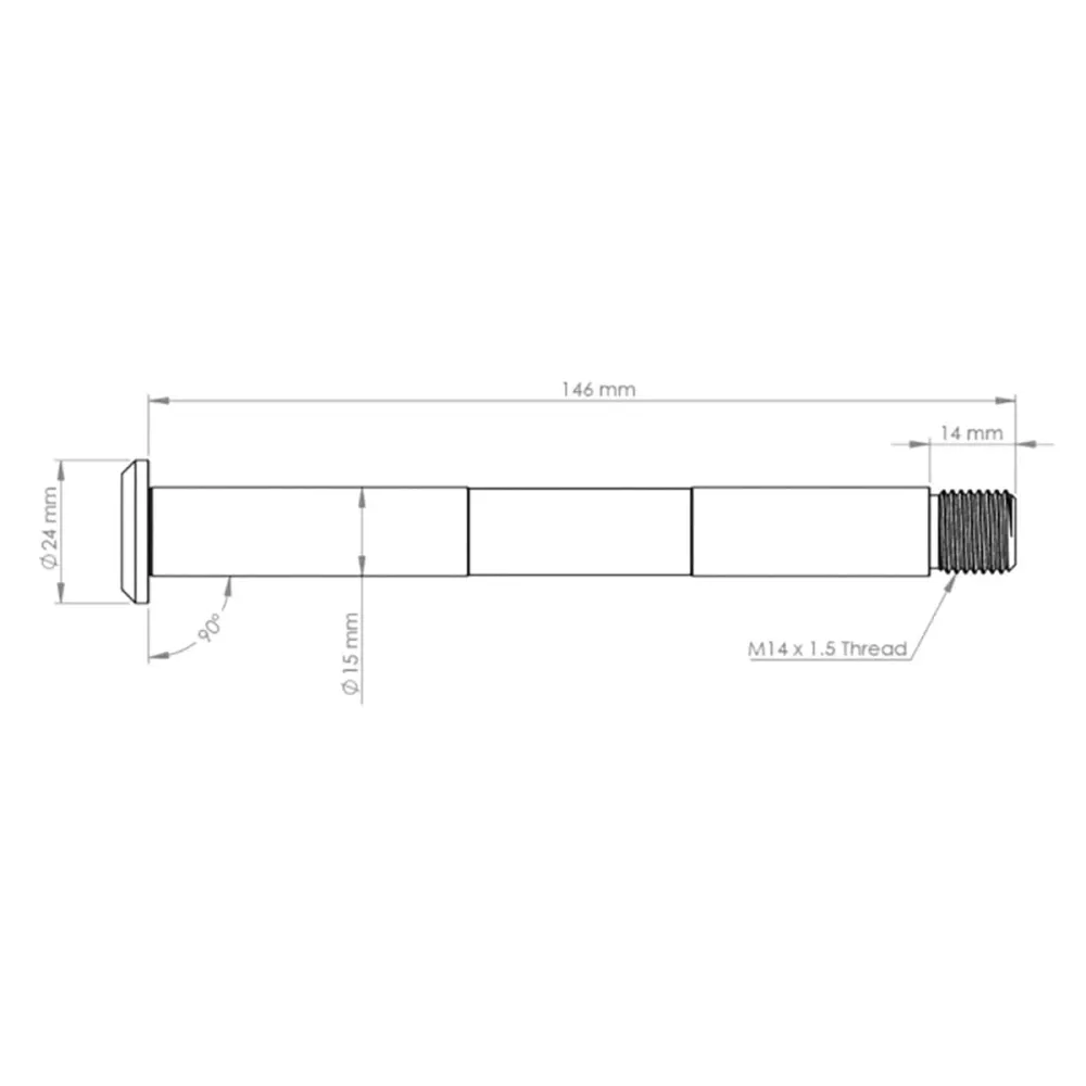 Osa kola BURGTEC pro vidlice FOX 15x100 mm přední 2021 černá