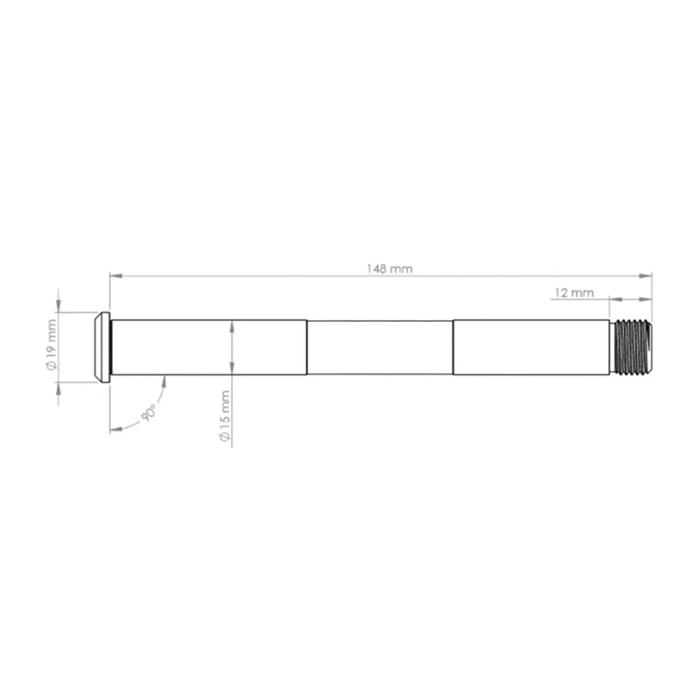 Osa předního kola BURGTEC pro vidlici Rockshox 15x100 mm černá