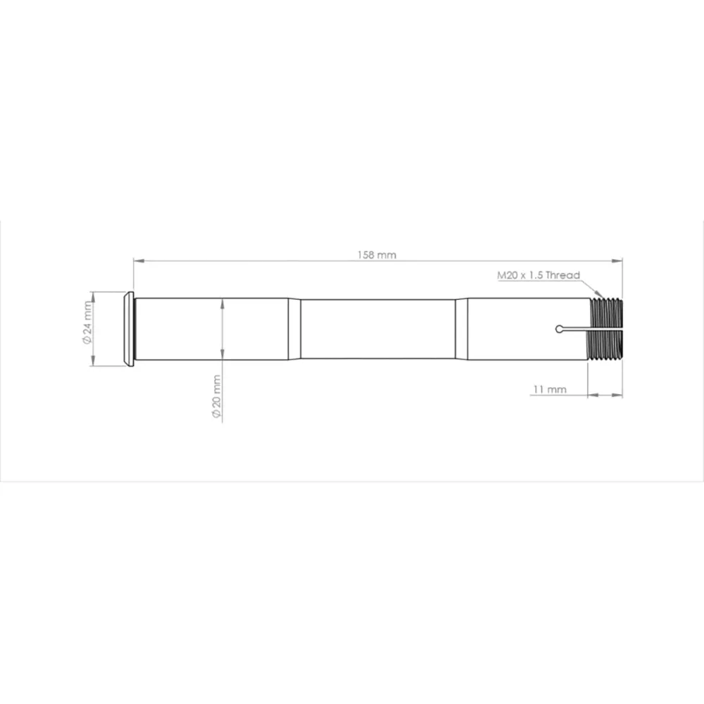 Osa předního kola BURGTEC pro vidlici Rockshox Boxxer 20x110 mm černá