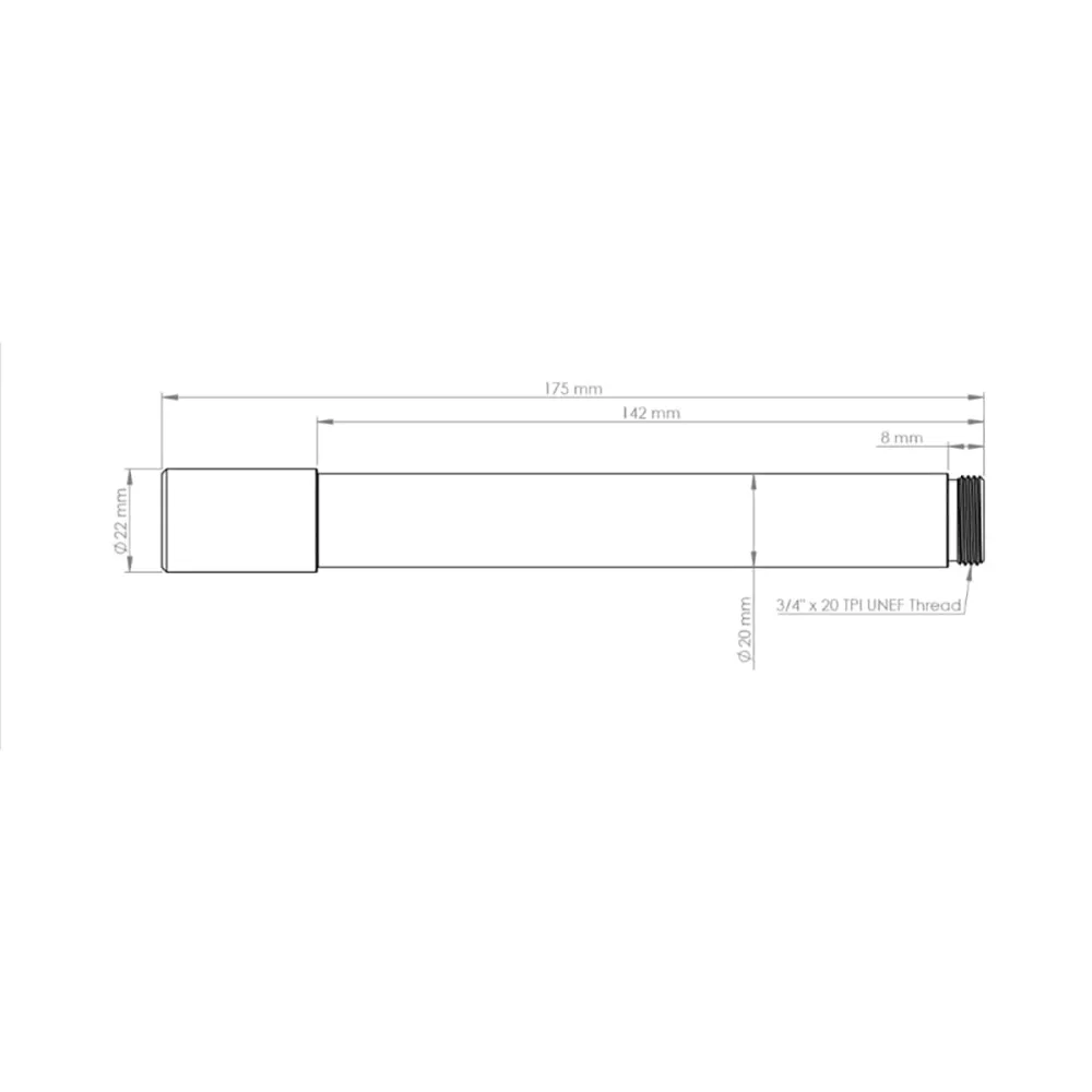 Osa předního kola BURGTEC pro vidlici FOX 40 20x110 mm černá