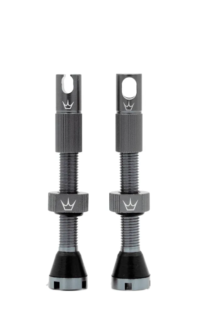PEATY'S x Chris King MK2 Presta 60 mm bezdušové ventilky (x2) Grey