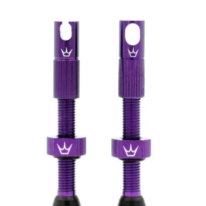 PEATY'S x Chris King MK2 Presta 42 mm bezdušové ventilky (x2) Violet