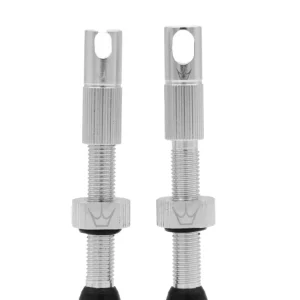 PEATY'S x Chris King MK2 Presta 42 mm bezdušové ventilky (x2) Stříbrná