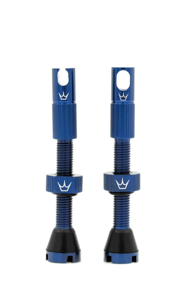 PEATY'S x Chris King MK2 Presta 60 mm bezdušové ventilky (x2) modré
