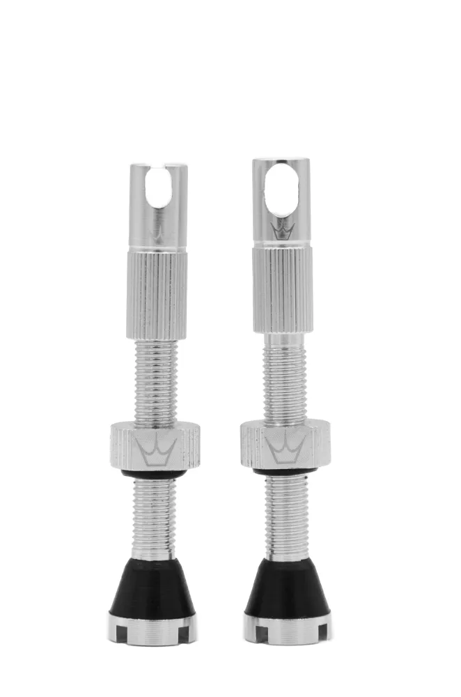 PEATY'S x Chris King MK2 Presta 60 mm bezdušové ventilky (x2) Stříbrná