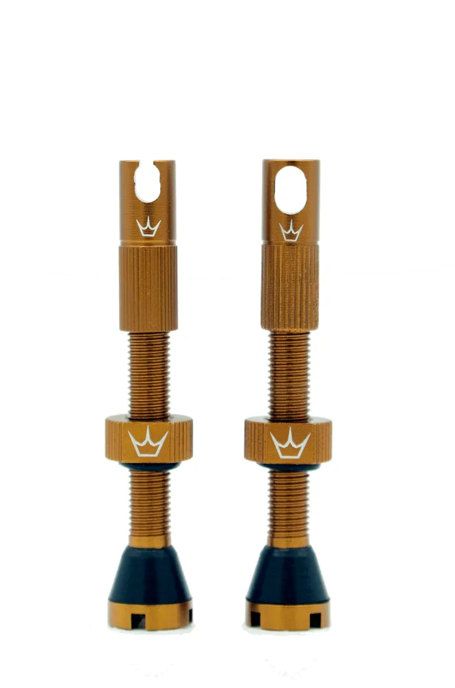 PEATY'S x Chris King MK2 Presta 60 mm bezdušové ventilky (x2) Bronzové