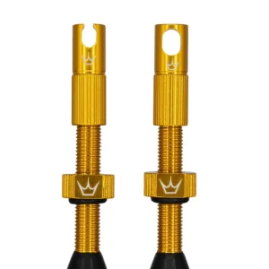PEATY'S x Chris King MK2 Presta 42 mm bezdušové ventilky (x2) Zlaté