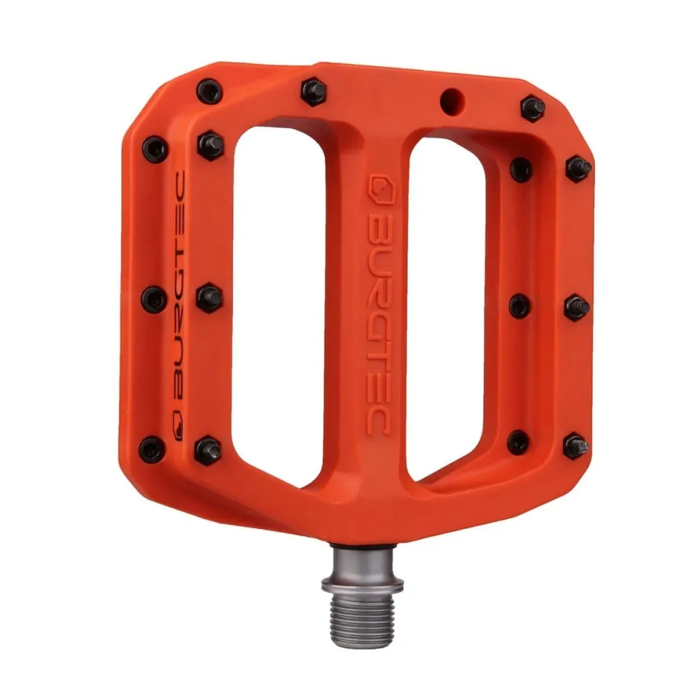 Ploché pedály BURGTEC MK4 Composite Iron Bro Orange