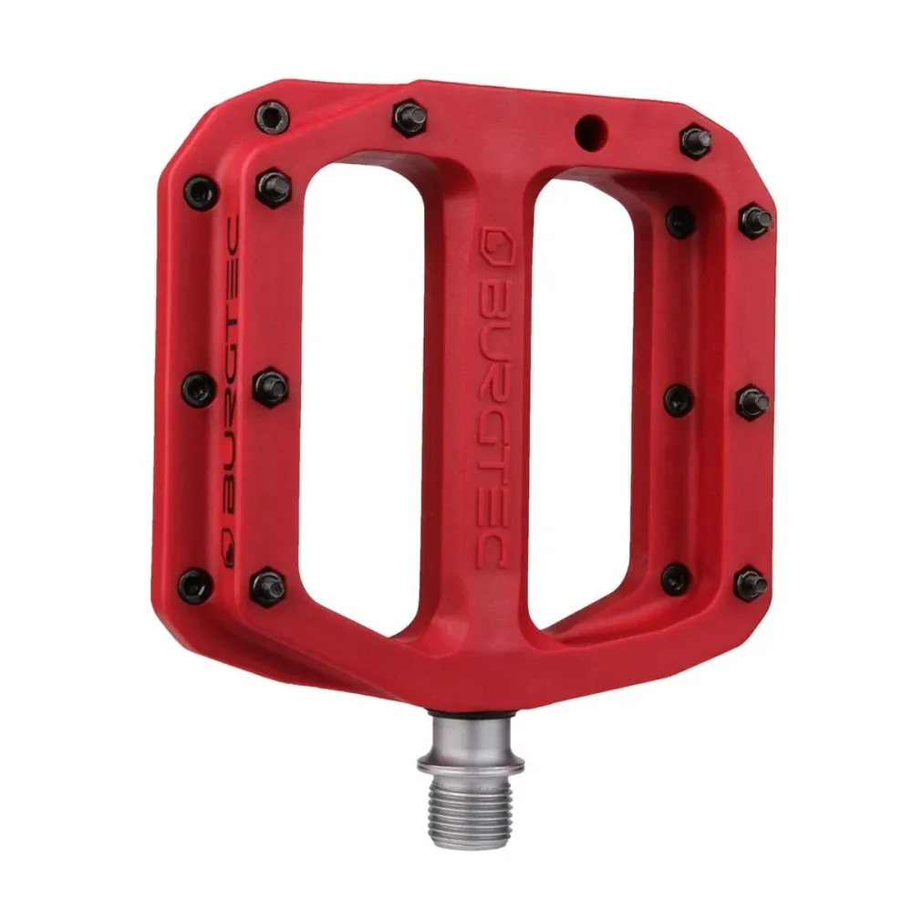 Ploché pedály BURGTEC MK4 Composite Race Red