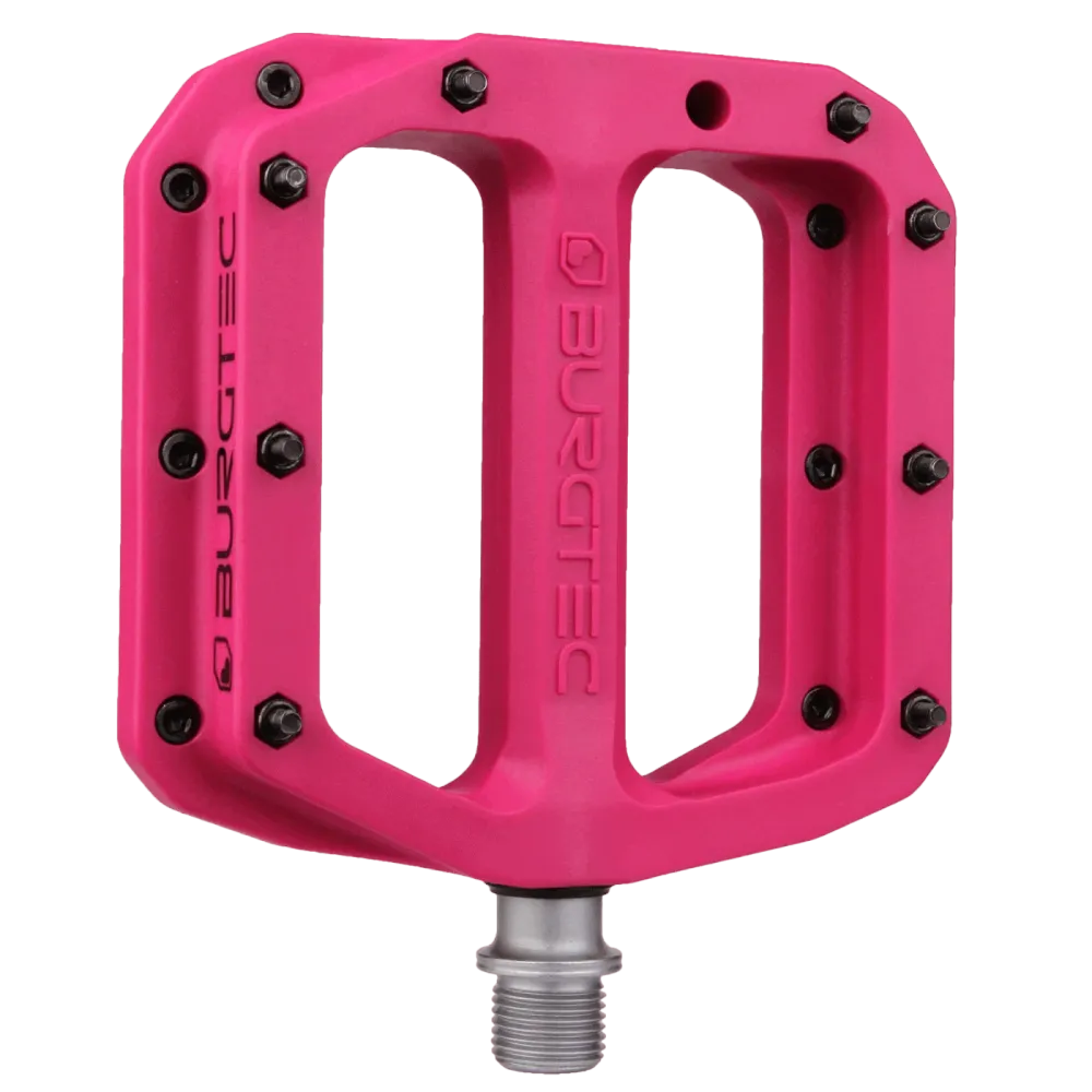 Ploché pedály BURGTEC MK4 Composite Toxic Barbie Pink