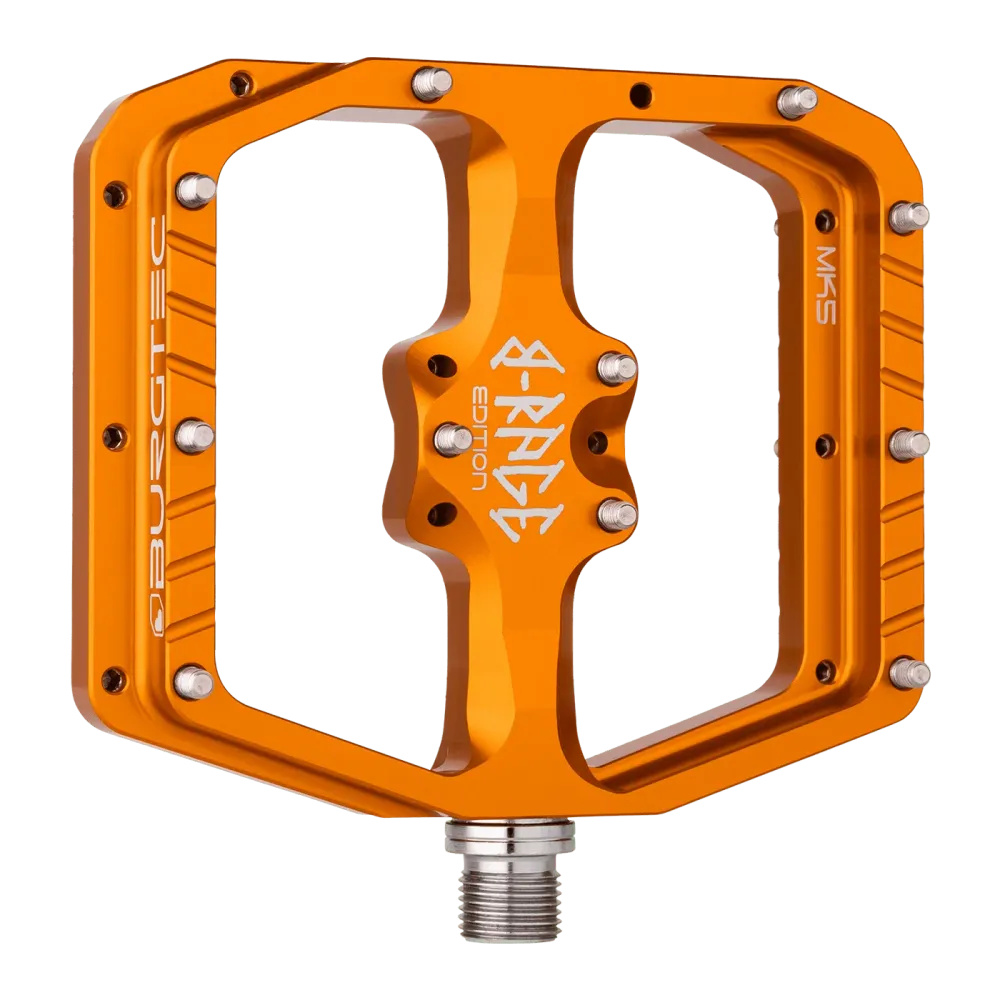 Ploché pedály BURGTEC PENTHOUSE FLAT MK5 B-RAGE EDITION oranžové