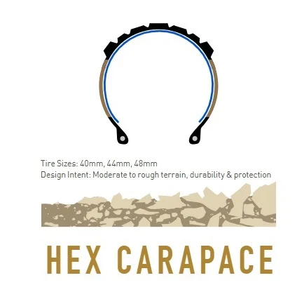Pneumatika ENVE HEX CARAPACE 700x48c Tubeless Ready Beige