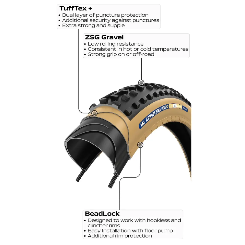 Pneumatika PANARACER GRAVELKING EXT+ TLR 700x38c Tubeless Ready Black