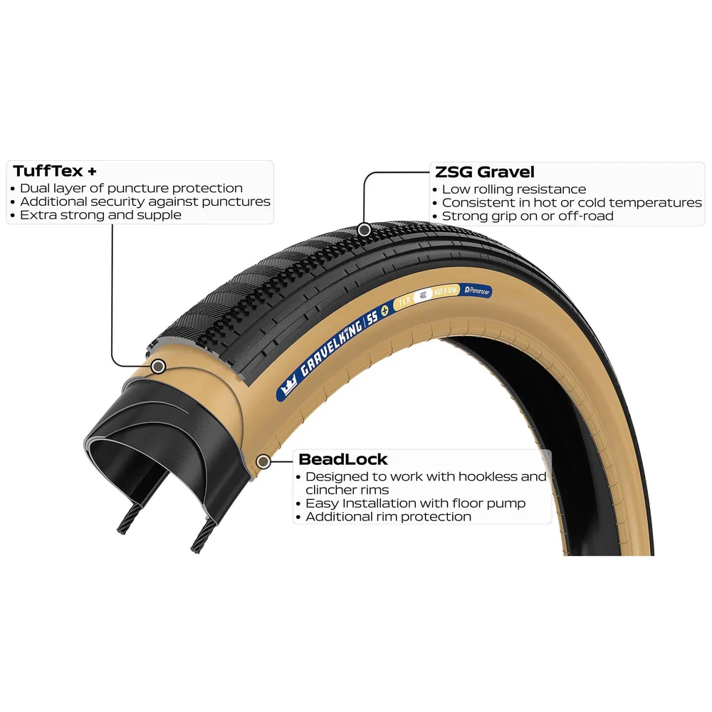 Pneumatika PANARACER GRAVELKING SEMISLICK+ TLR 700x30c Tubeless Ready Beige