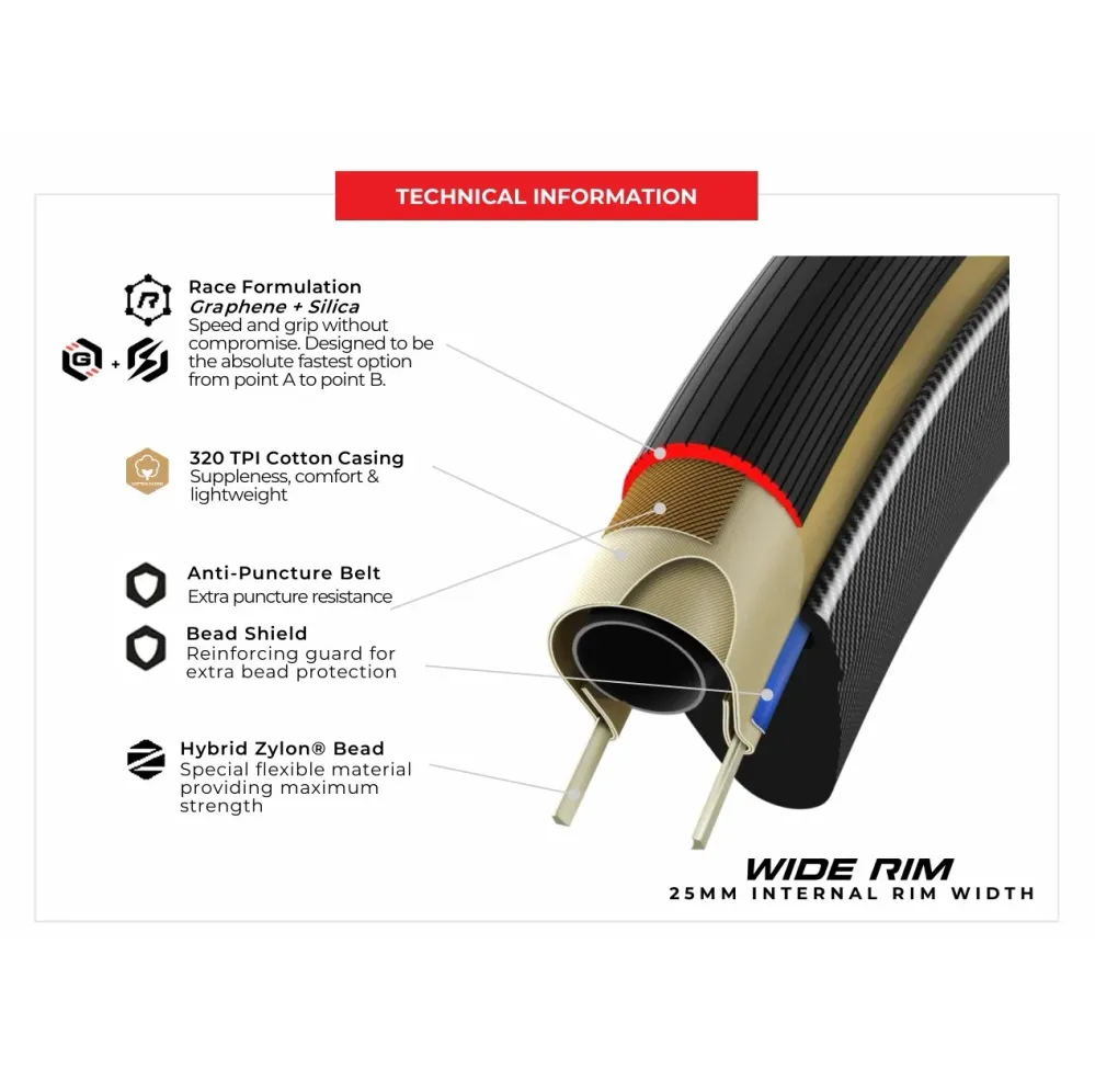 Pneumatika VITTORIA CORSA PRO WIDE Graphene G2.0 700c Tubeless Ready Beige