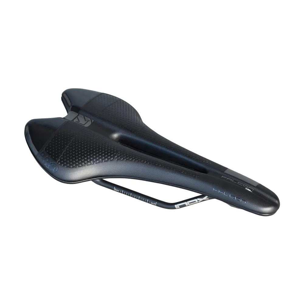 PRO FALCON GEL142mm sedlo nerezové kolejnice černé