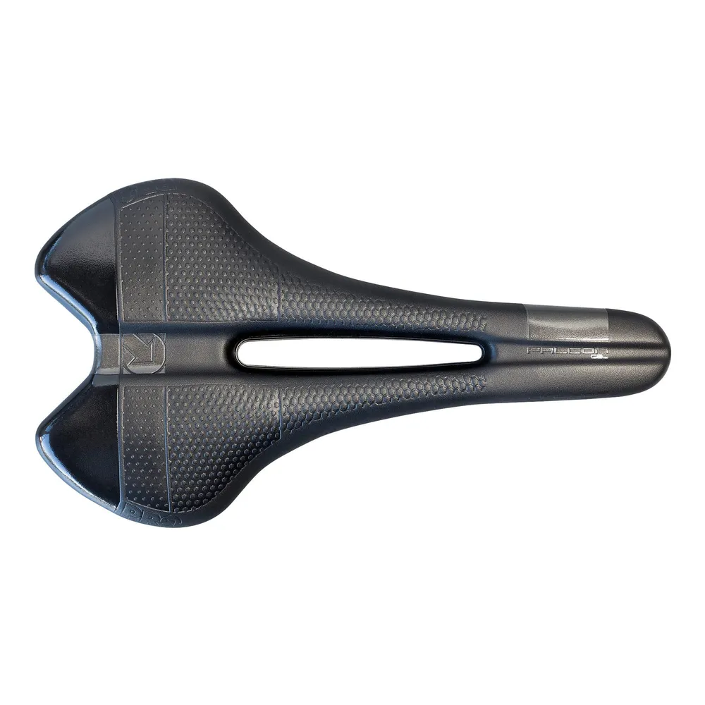 PRO FALCON GEL142mm sedlo nerezové kolejnice černé