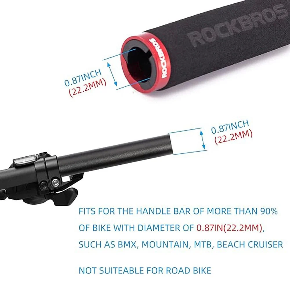 Rockbros BT1001BKRD Rukojeti řídítek kola z pěny - černá červená