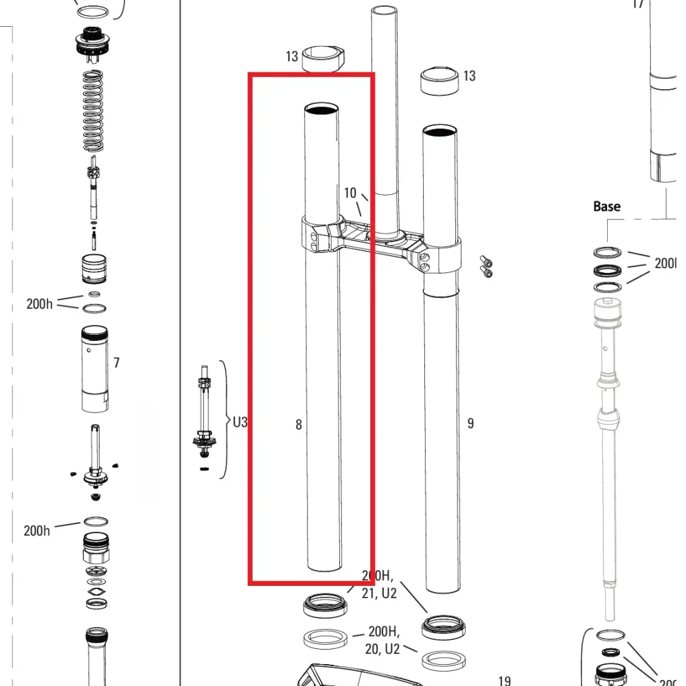 ROCKSHOX 38mm BOXXER D1+(2024+) černá