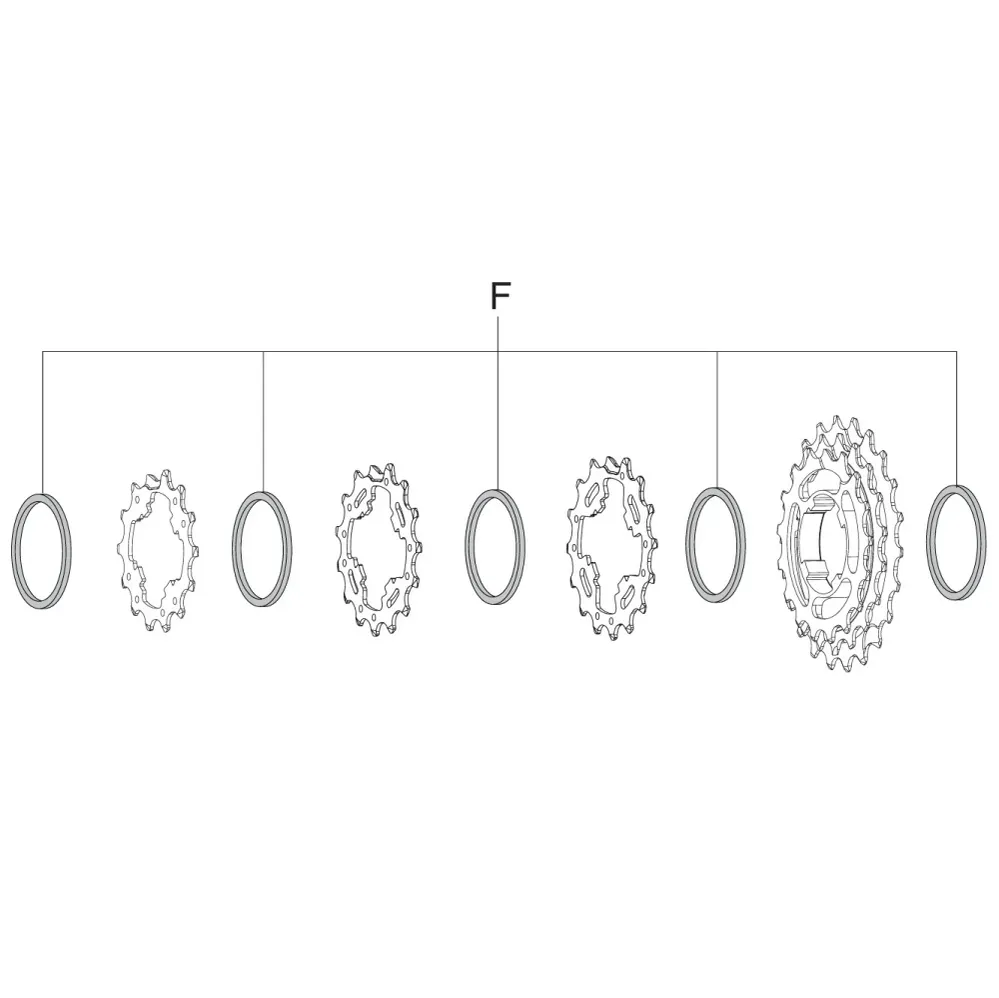 Rozpěrka kazety CAMPAGNOLO 12V 2mm (x5)