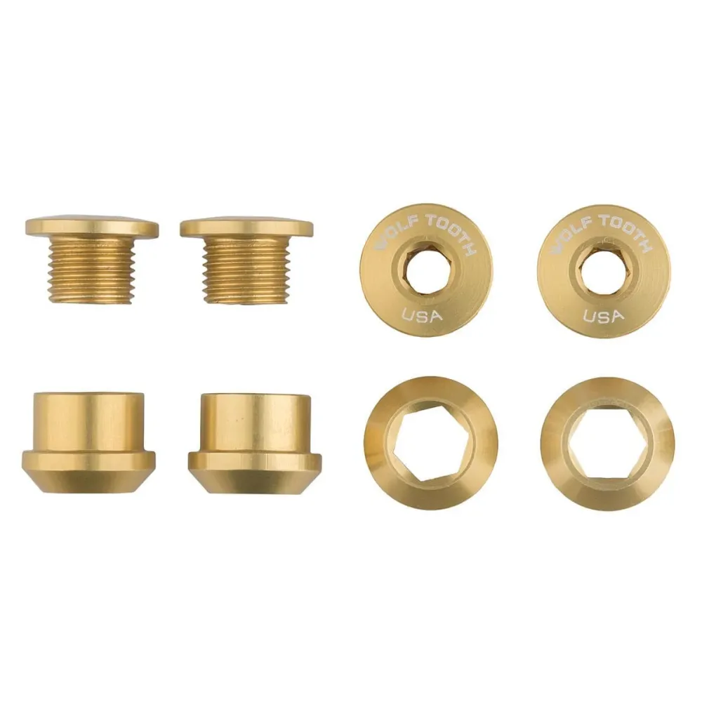Sada 4 komínových matic šroubů M8x6 mm WOLF TOOTH Transmission 1X Gold