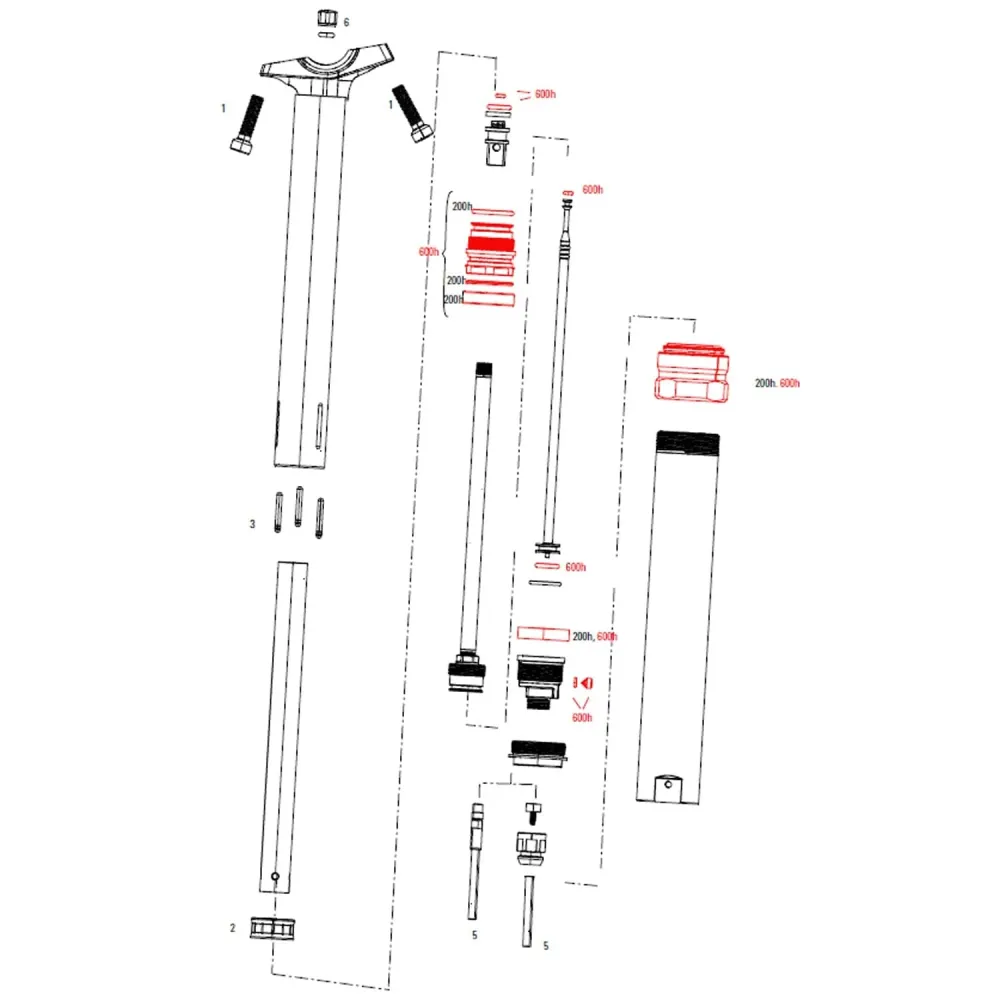 Sada pro údržbu 600 hodin/3 roky ROCKSHOX REVERB Stealth C1 Podsedlovka