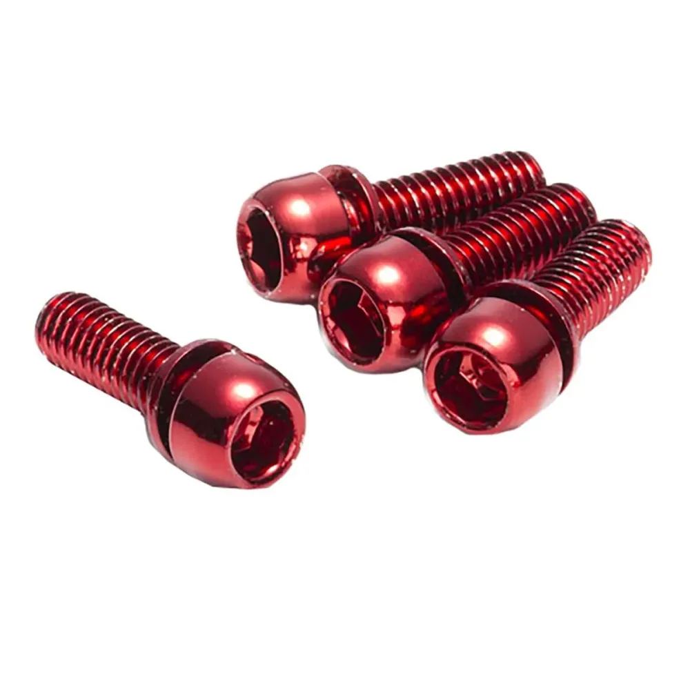 Sada 4 šroubů pro upevnění třmenů M6 x 18 mm červená