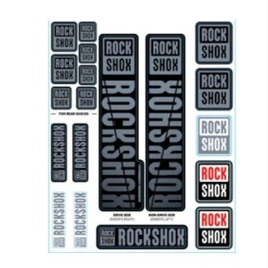 Sada samolepek pro ROCKSHOX Single Tee Forks 35 mm Divers (2018+) Grey