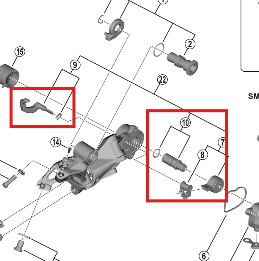 Sada stabilizátoru klece SHIMANO RD-M9120-SGS