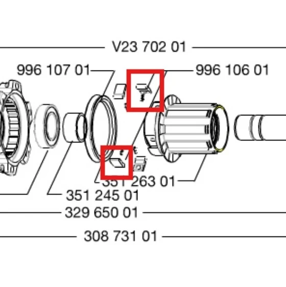 Sada západek MAVIC pro těleso volnoběžky ITS-4 nebo ITS-2