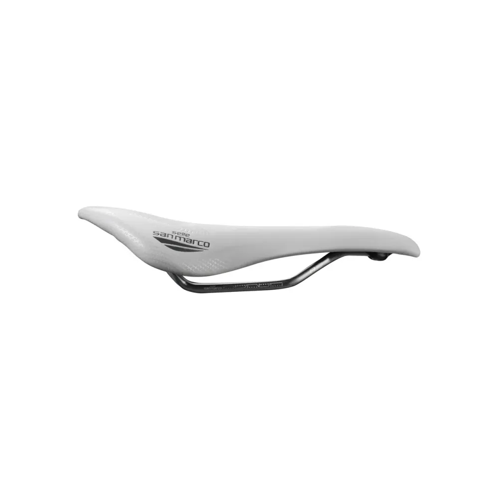 SAN MARCO ALLROAD SUPERCONFORT OPEN-FIT RACING L3 Sedlo šířka 146 mm Xsilite ocelové lišty šedá/bílá