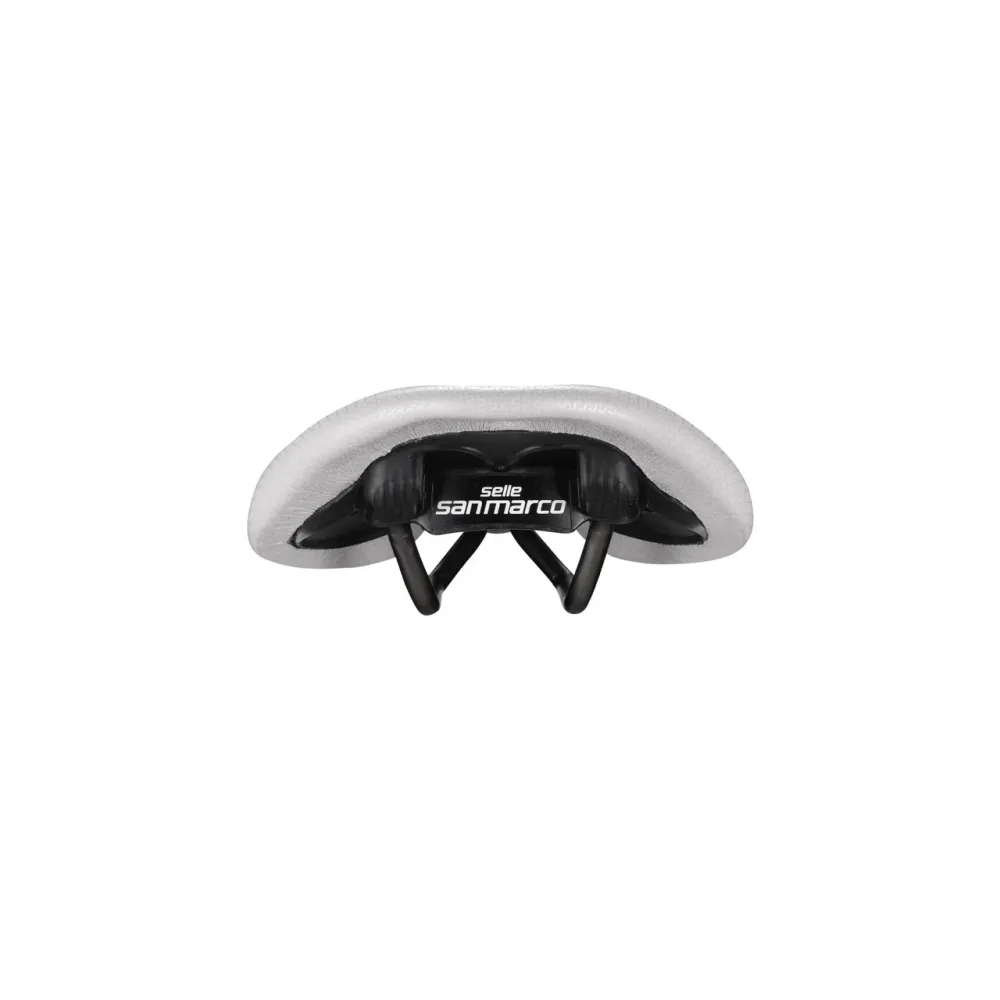 SAN MARCO ALLROAD SUPERCONFORT OPEN-FIT RACING L3 Sedlo šířka 146 mm Xsilite ocelové lišty šedá/bílá