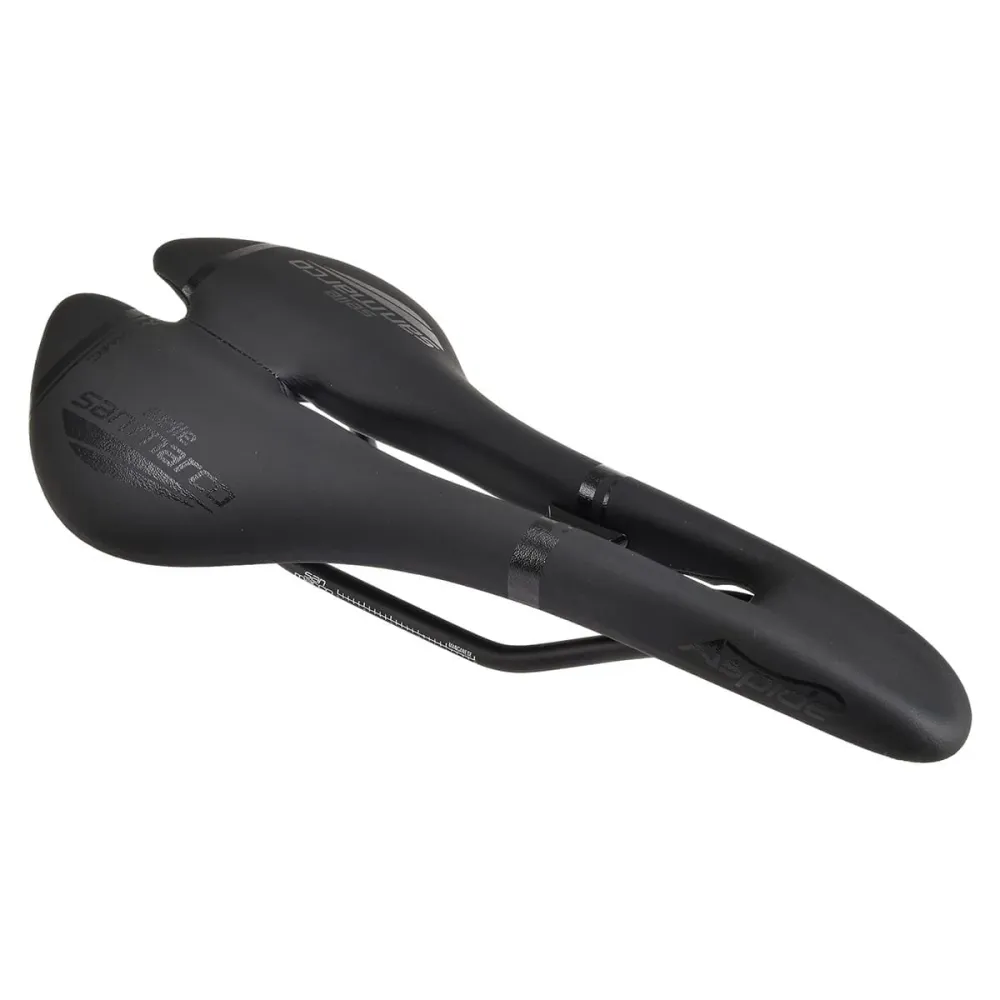 SAN MARCO ASPIDE DYNAMIC OPEN FIT WIDE Rails Sedlo Manganová černá