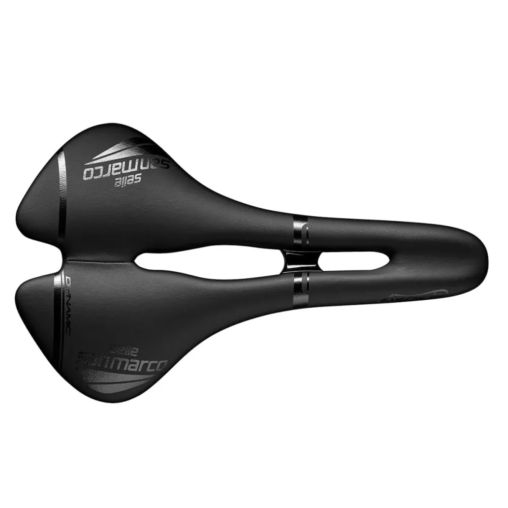 SAN MARCO ASPIDE DYNAMIC OPEN FIT WIDE Rails Sedlo Manganová černá