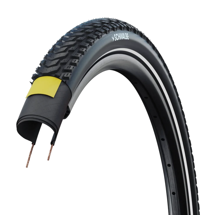 SCHWALBE MARATHON MONDIAL 700x50 ADDIX V-Guard Reflex TubeType Soft Black pneumatika