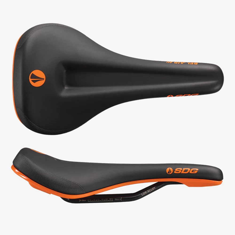 SDG BEL-AIR V3 MAX Rails Lux-Alloy Sedlo černá/oranžová