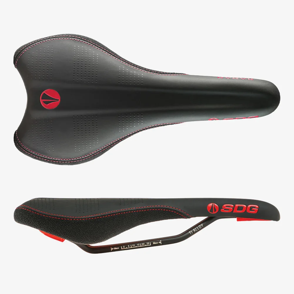 SDG RADAR MTN Rails Titanium-Alu sedlo černá/červená