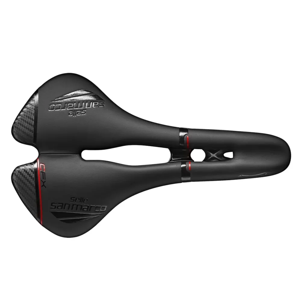 Sedlo SAN MARCO ASPIDE CARBON FX OPEN FIT WIDE Carbon Rails Black