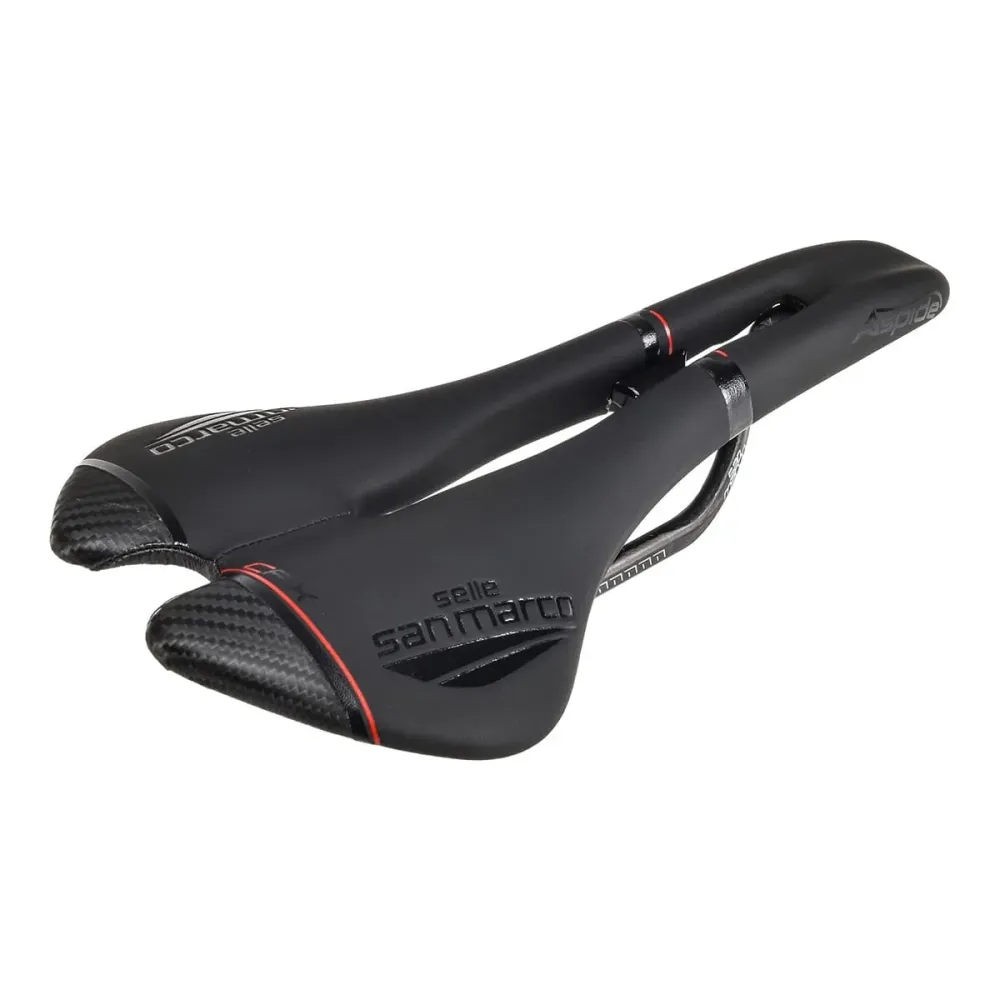 Sedlo SAN MARCO ASPIDE CARBON FX OPEN FIT WIDE Carbon Rails Black