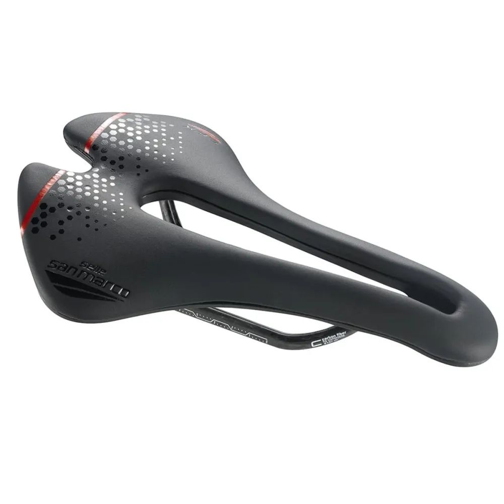 Sedlo SAN MARCO ASPIDE SHORT OPEN-FIT CARBON FX NARROW Karbonové lišty