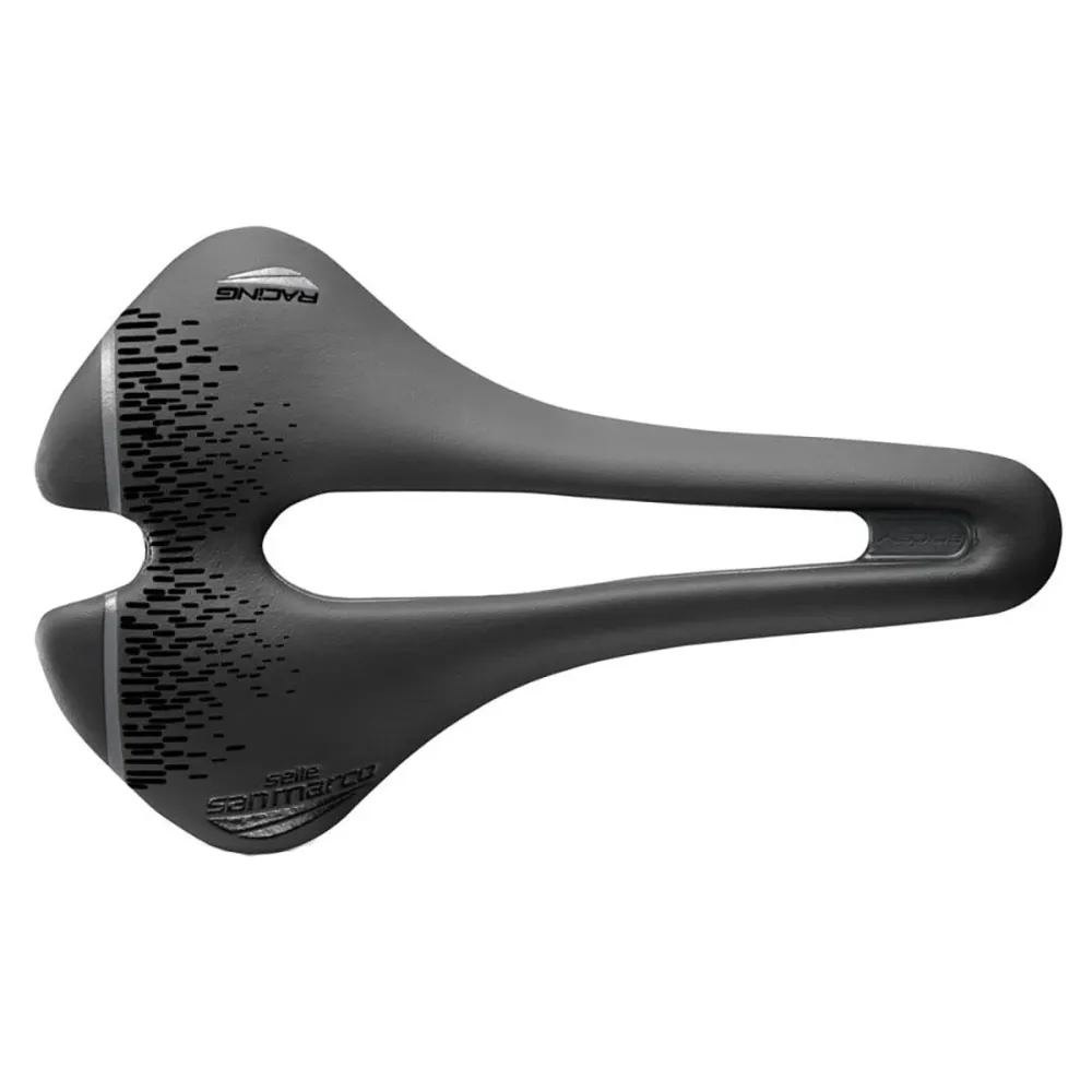 Sedlo SAN MARCO ASPIDE SHORT OPEN-FIT RACING S3 Šířka 139mm Ocelové lišty Xsilite Black