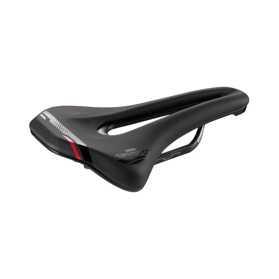 Sedlo SAN MARCO GROUND SHORT OPEN-FIT CARBON FX 155mm Black